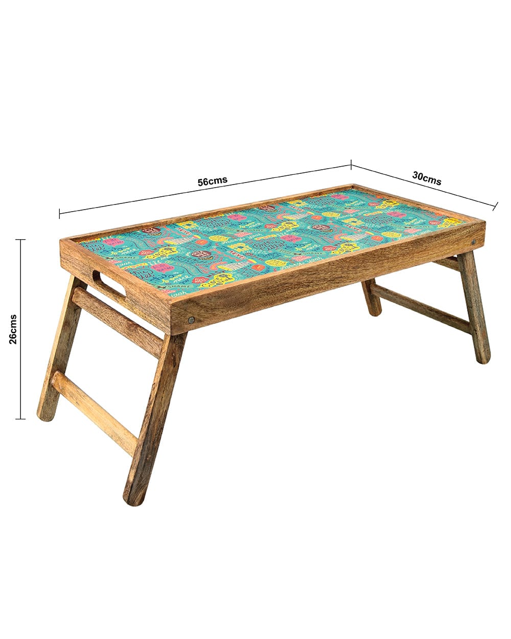 Things Indian Say Foldable Breakfast Tray- Teal