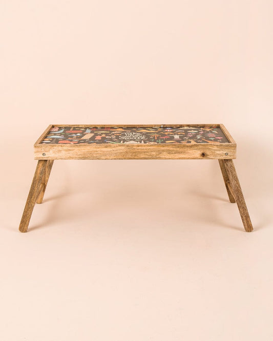 Take the Scenic Route Black Foldable Breakfast Tray