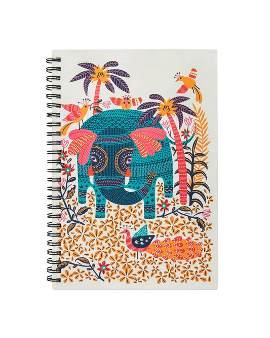 Florid Elephant Spiral Notebook