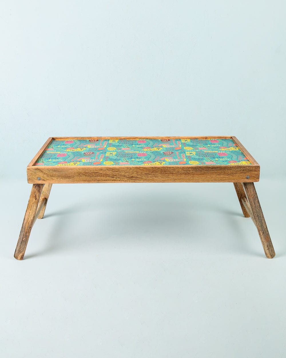 Things Indian Say Foldable Breakfast Tray- Teal