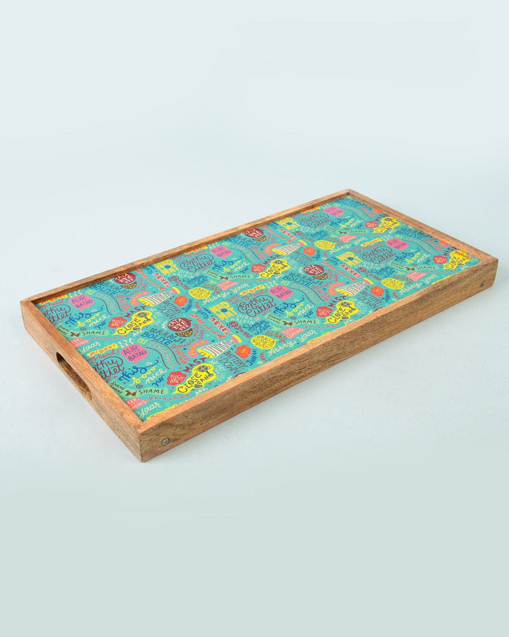 Things Indian Say Foldable Breakfast Tray- Teal