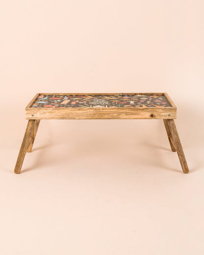 Take the Scenic Route Black Foldable Breakfast Tray