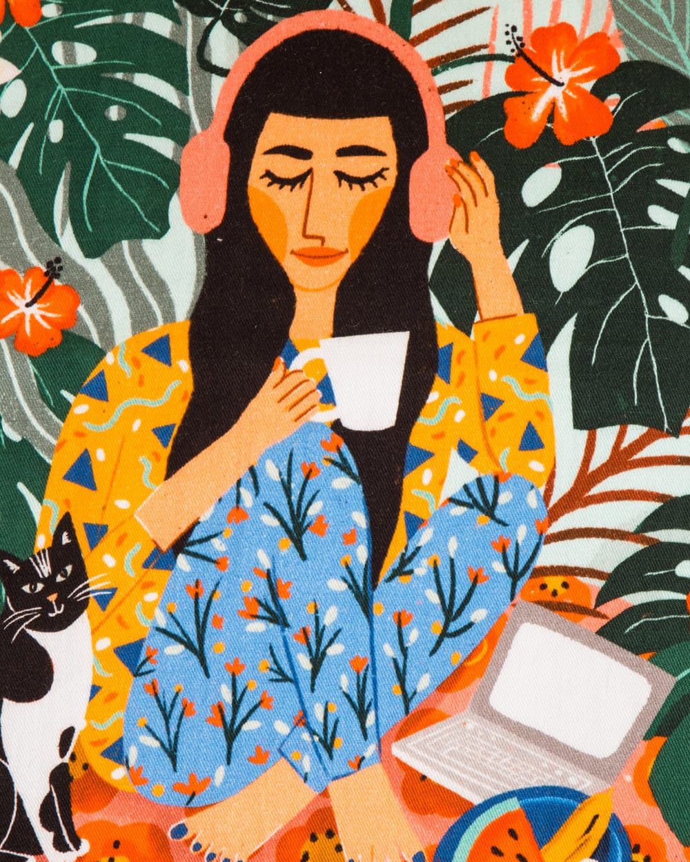 Live Slow Printed Cushion Cover