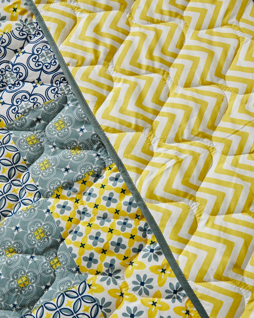 Egypt Patchwork Yellow Comforter- Double Bed
