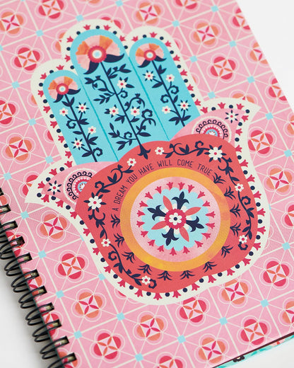 Hamsa Vibes Spiral Notebook