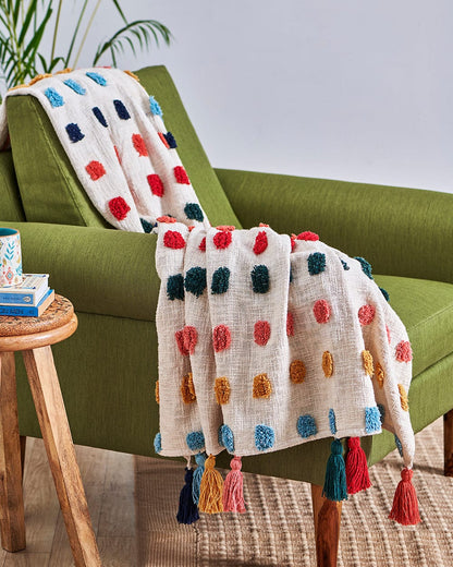 Rainbow Tassel  Throw