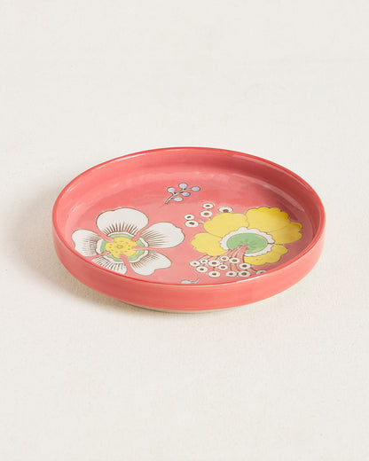 Hibiscus Bloom Platter Red
