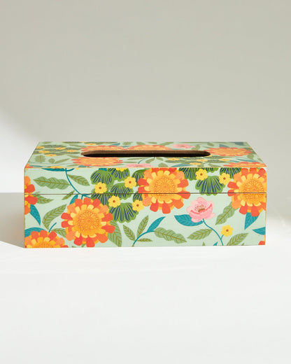 Marigold Tissue Box | Wood