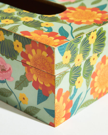 Marigold Tissue Box | Wood