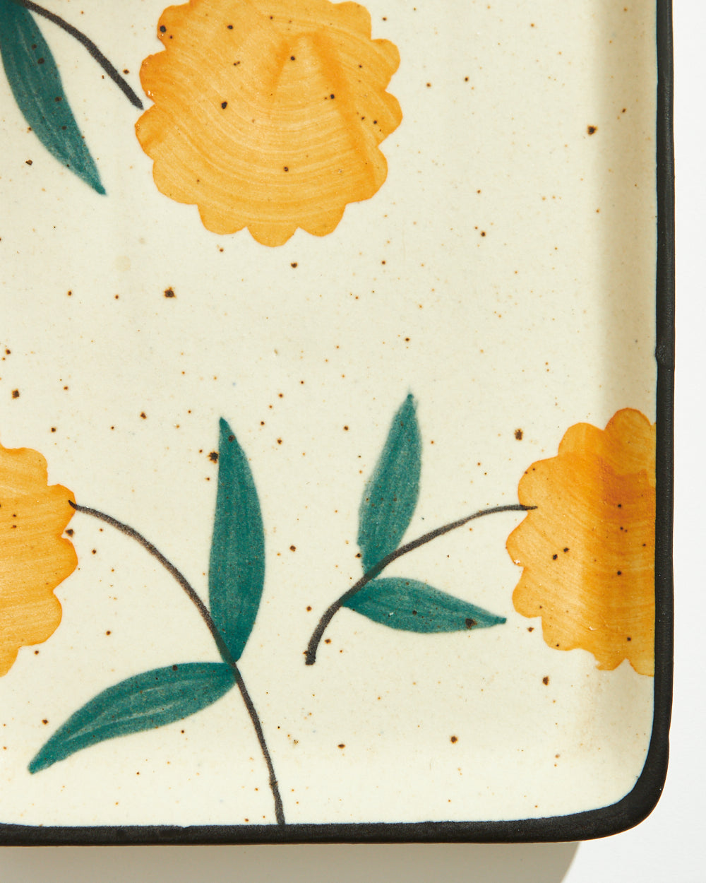 Marigold Chip & Dip Platter | Handpainted Stoneware