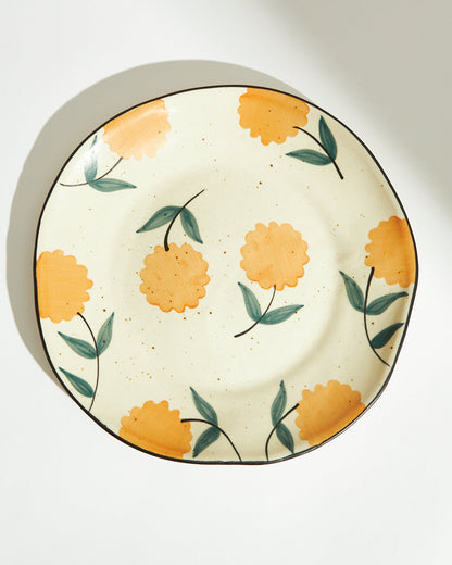 Marigold Dinner Plate | Handpainted Stoneware