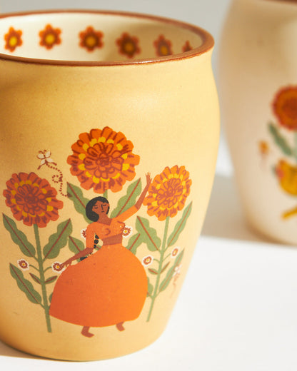 Marigold Kulhad - Set of 4